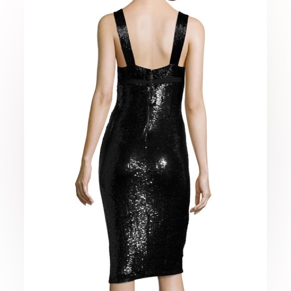 Alice and Olivia Piera V-neck Sequin Dress - Picture 2 of 7